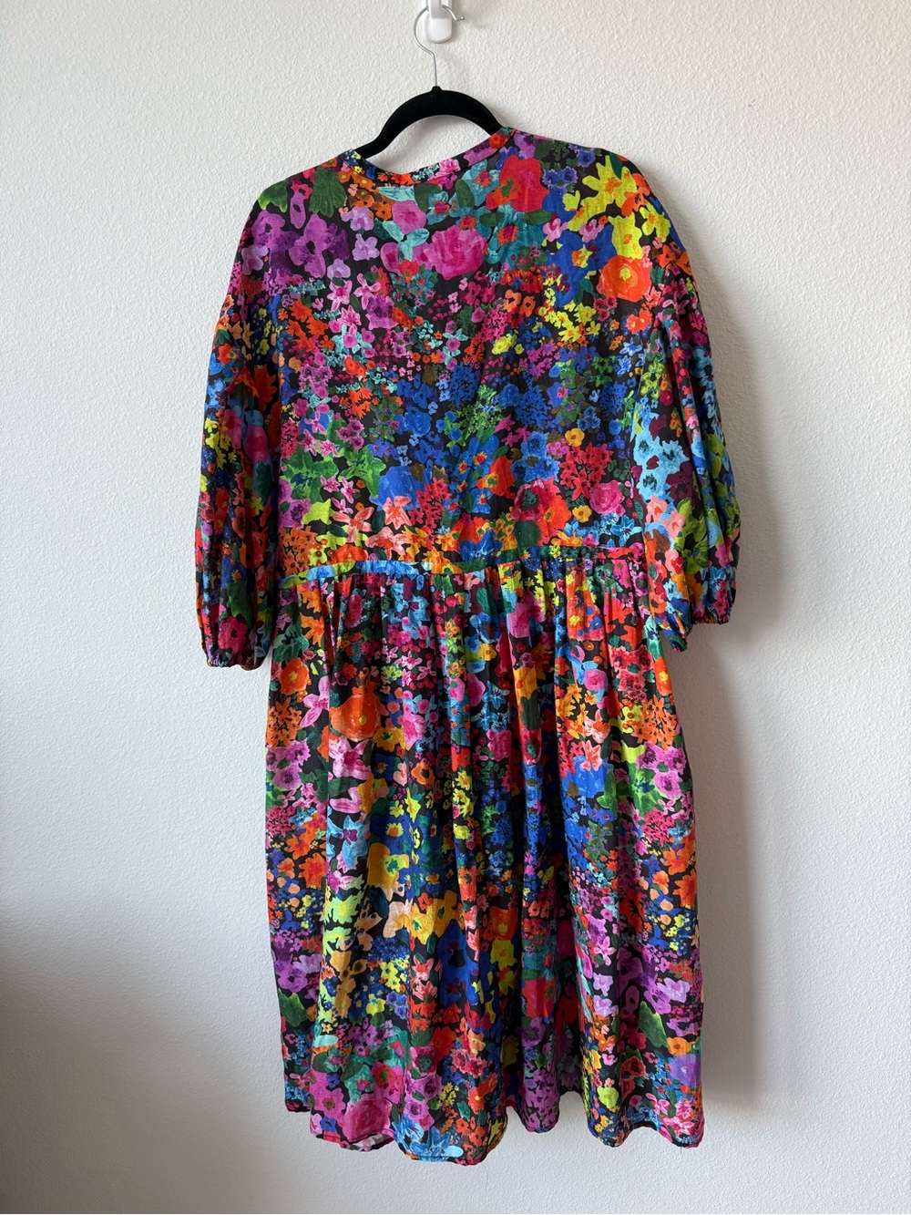 STINE GOYA Black Multicolor Floral Button-Up Dress - Picture 10 of 10